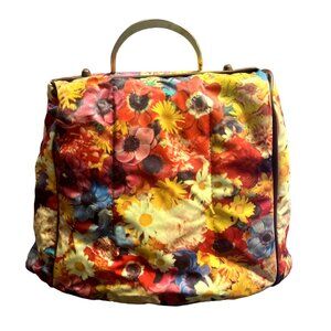 Vtg 50's Padded Vinyl Floral Toaster Cover Daisy